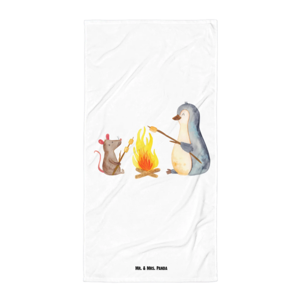 XL Badehandtuch Pinguin Lagerfeuer Handtuch, Badetuch, Duschtuch, Strandtuch, Saunatuch, Pinguin, Maus, Pinguine, Lagerfeuer, Leben, Arbeit, Job, Motivation, Büro, Büroalltag, Lebensspruch, Lebensmotivation, Neustart, Liebe, grillen, Feuer, Marshmallows