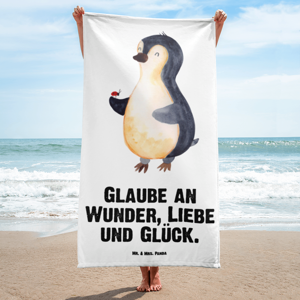 XL Badehandtuch Pinguin Marienkäfer