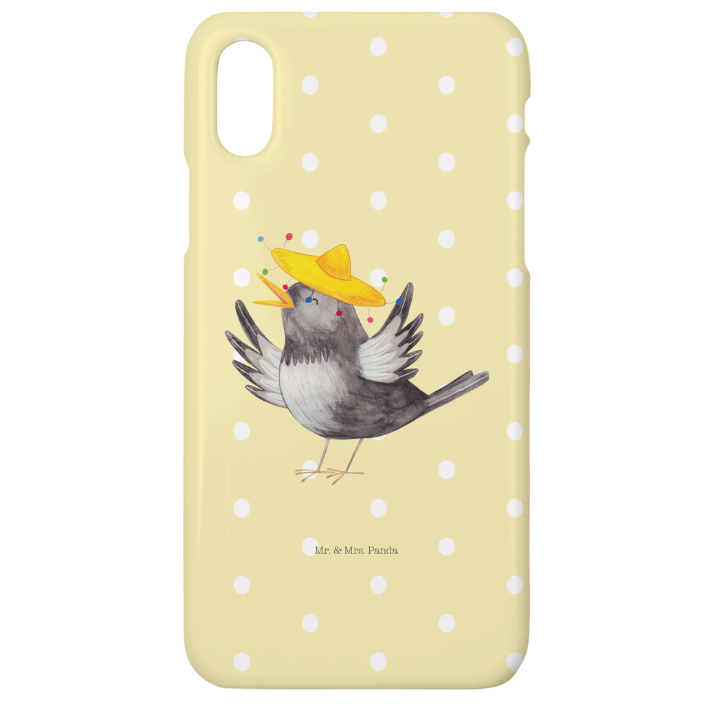 Handyhülle Rabe Sombrero Handyhülle, Handycover, Cover, Handy, Hülle, Iphone 10, Iphone X, Tiermotive, Gute Laune, lustige Sprüche, Tiere, Rabe, Vogel, Vögel, Spruch positiv, fröhlich sein, glücklich sein, Glück Spruch, froh, Elster, Motivation