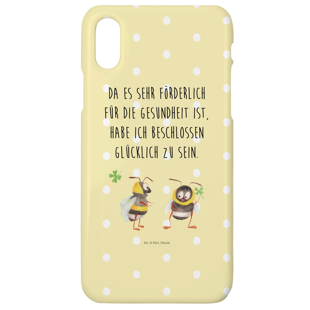 Handyhülle Hummeln Kleeblatt Handyhülle, Handycover, Cover, Handy, Hülle, Iphone 10, Iphone X, Tiermotive, Gute Laune, lustige Sprüche, Tiere, Hummel, Biene, Spruch positiv, Biene Deko, Spruch schön, glücklich sein, glücklich werden, Spruch fröhlich