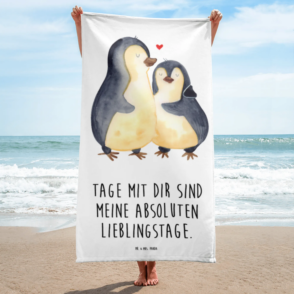 XL Badehandtuch Pinguin umarmen Handtuch, Badetuch, Duschtuch, Strandtuch, Saunatuch, Pinguin, Liebe, Liebespaar, Liebesbeweis, Liebesgeschenk, Verlobung, Jahrestag, Hochzeitstag, Hochzeit, Hochzeitsgeschenk