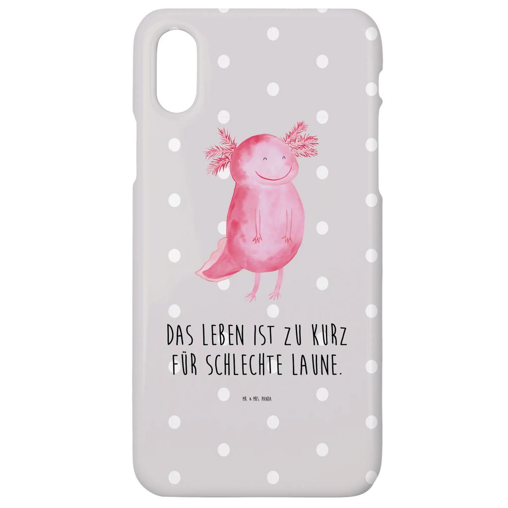 Handyhülle Axolotl Glücklich Handyhülle, Handycover, Cover, Handy, Hülle, Iphone 10, Iphone X, Axolotl, Molch, Axolot, Schwanzlurch, Lurch, Lurche, Motivation, gute Laune