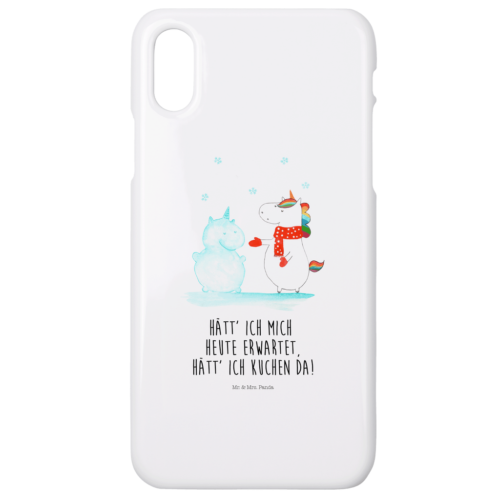 Handyhülle Einhorn Schneemann Handyhülle, Handycover, Cover, Handy, Hülle, Iphone 10, Iphone X, Einhorn, Einhörner, Einhorn Deko, Pegasus, Unicorn, Schneemann, Winter, Schnee, Kuchen, Weihnachten, kalt, Mütze, Handschuhe, X-Mas