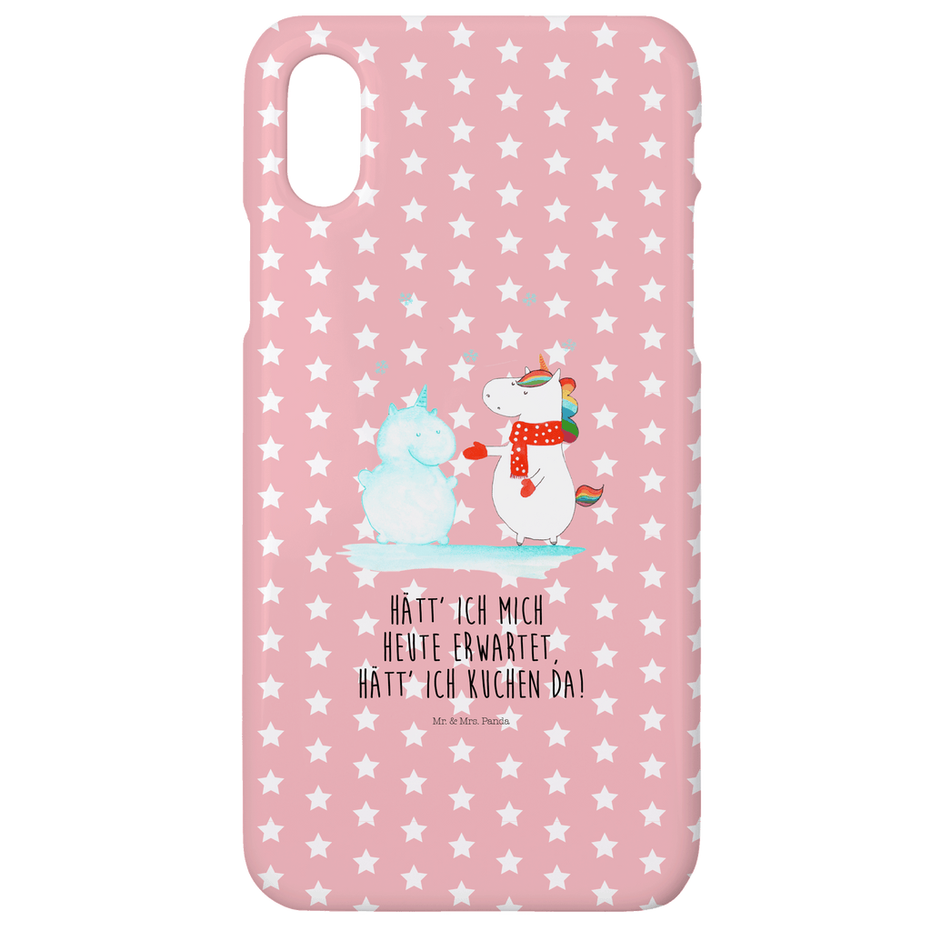 Handyhülle Einhorn Schneemann Handyhülle, Handycover, Cover, Handy, Hülle, Iphone 10, Iphone X, Einhorn, Einhörner, Einhorn Deko, Pegasus, Unicorn, Schneemann, Winter, Schnee, Kuchen, Weihnachten, kalt, Mütze, Handschuhe, X-Mas