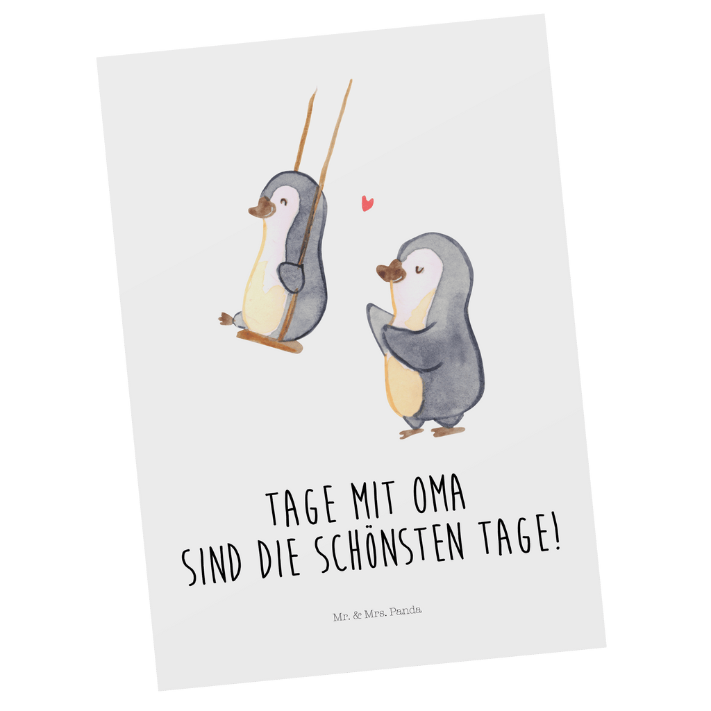 Postkarte Pinguin Oma schaukeln Postkarte, Karte, Geschenkkarte, Grußkarte, Einladung, Ansichtskarte, Geburtstagskarte, Einladungskarte, Dankeskarte, Ansichtskarten, Einladung Geburtstag, Einladungskarten Geburtstag, Familie, Vatertag, Muttertag, Bruder, Schwester, Mama, Papa, Oma, Opa, beste Oma, Lieblingsoma, Geschenk für Oma, Omi, Großmutter