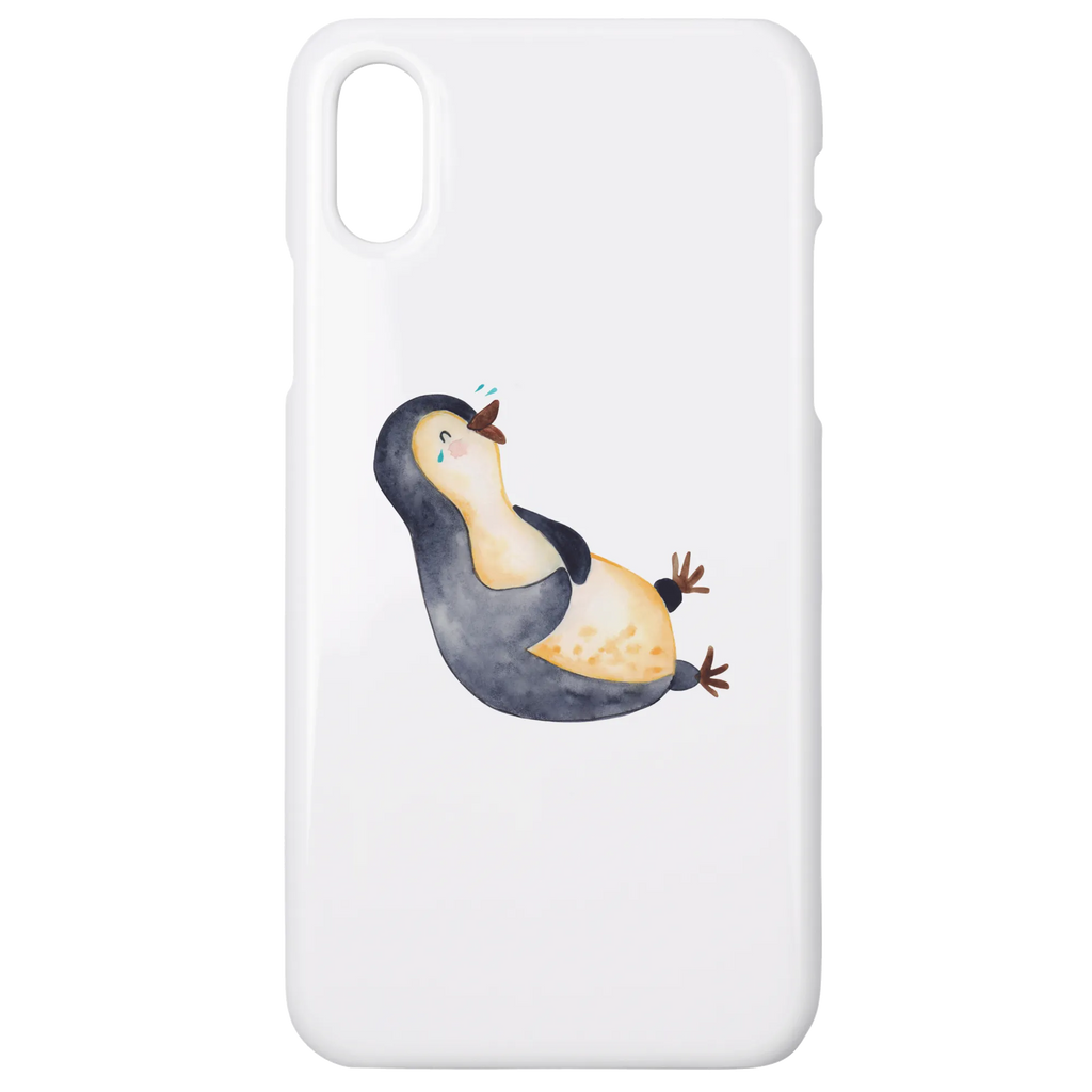 Handyhülle Pinguin Lachen Handyhülle, Handycover, Cover, Handy, Hülle, Iphone 10, Iphone X, Pinguin, Pinguine, lustiger Spruch, Optimismus, Fröhlich, Lachen, Humor, Fröhlichkeit