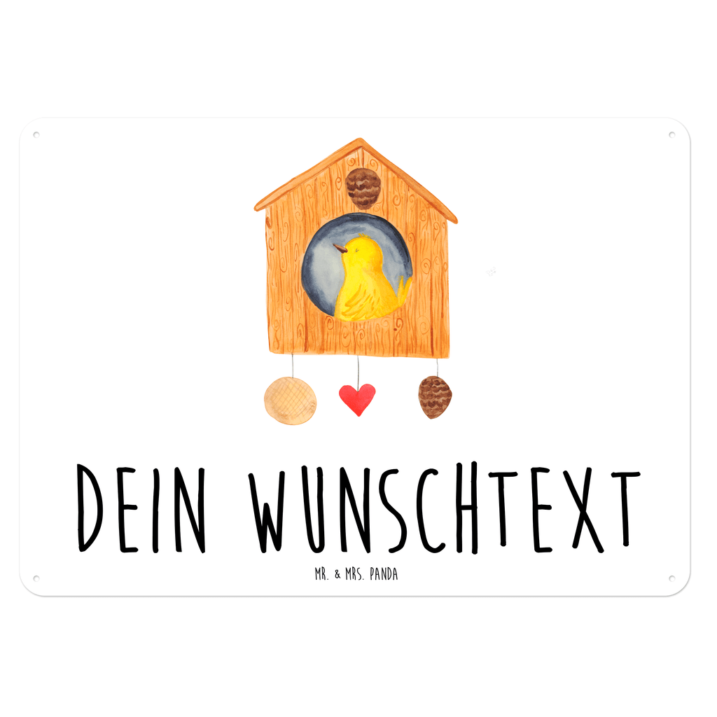 Personalisiertes Blechschild Vogelhaus Home Blechschild, Metallschild, Geschenk Schild, Schild, Magnet-Metall-Schild, Deko Schild, Wandschild, Wand-Dekoration, Türschild, Tiermotive, Gute Laune, lustige Sprüche, Tiere, Vogelhaus, Vogel, Home sweet Home, Einzug, Umzug, Geschenk, Einzugsgeschenk, Hausbau, Haus