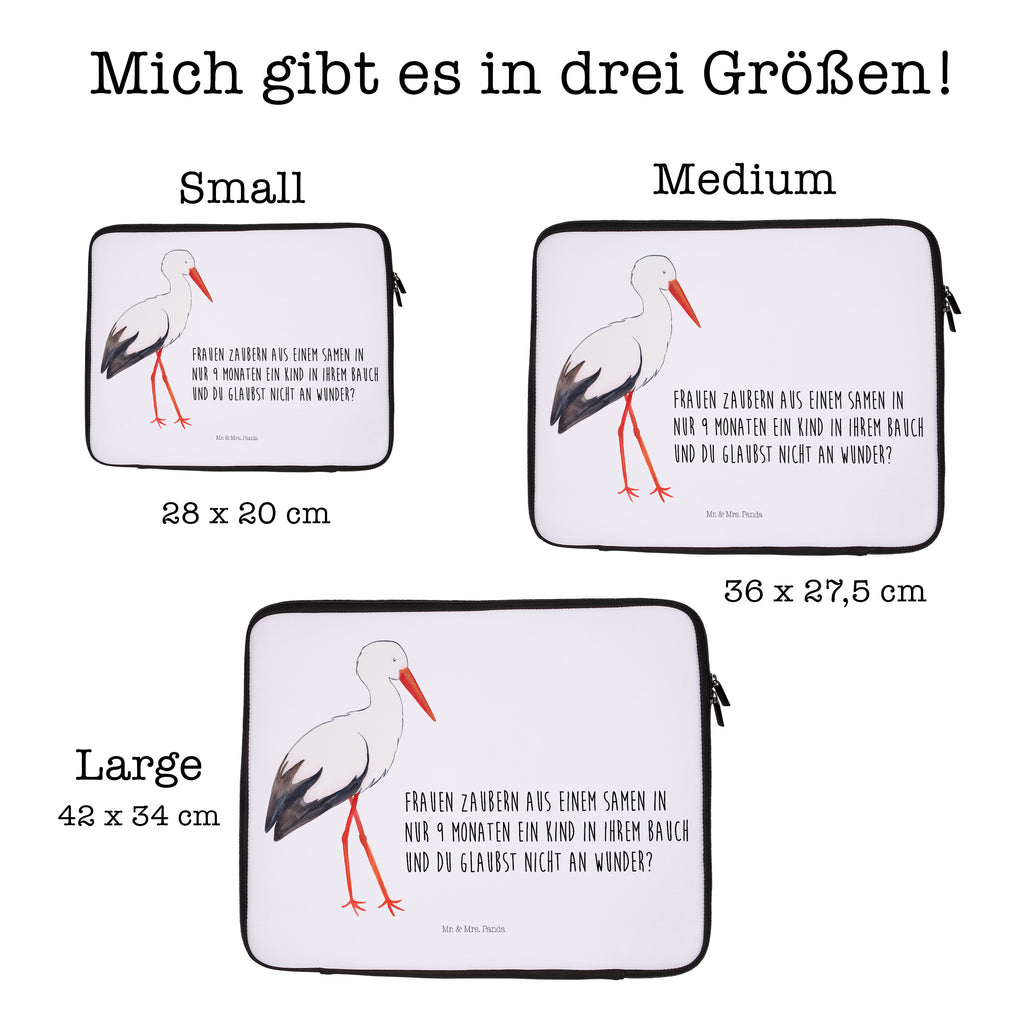 Notebook Tasche Storch Notebook Tasche, Laptop, Computertasche, Tasche, Notebook-Tasche, Notebook-Reisehülle, Notebook Schutz, Tiermotive, Gute Laune, lustige Sprüche, Tiere, Storch, Störche, Schwangerschaft, Geburt, Mutter, Mütter, Mutter werden, Schwanger, Babybauch, Baby