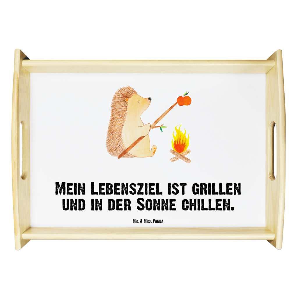 Serviertablett Igel grillt Serviertablett, Tablett, Holztablett, Küchentablett, Dekotablett, Frühstückstablett, Tiermotive, Gute Laune, lustige Sprüche, Tiere, Igel, Grillen, Ziele, Motivation, arbeitslos, Sinn des Lebens, Spruch