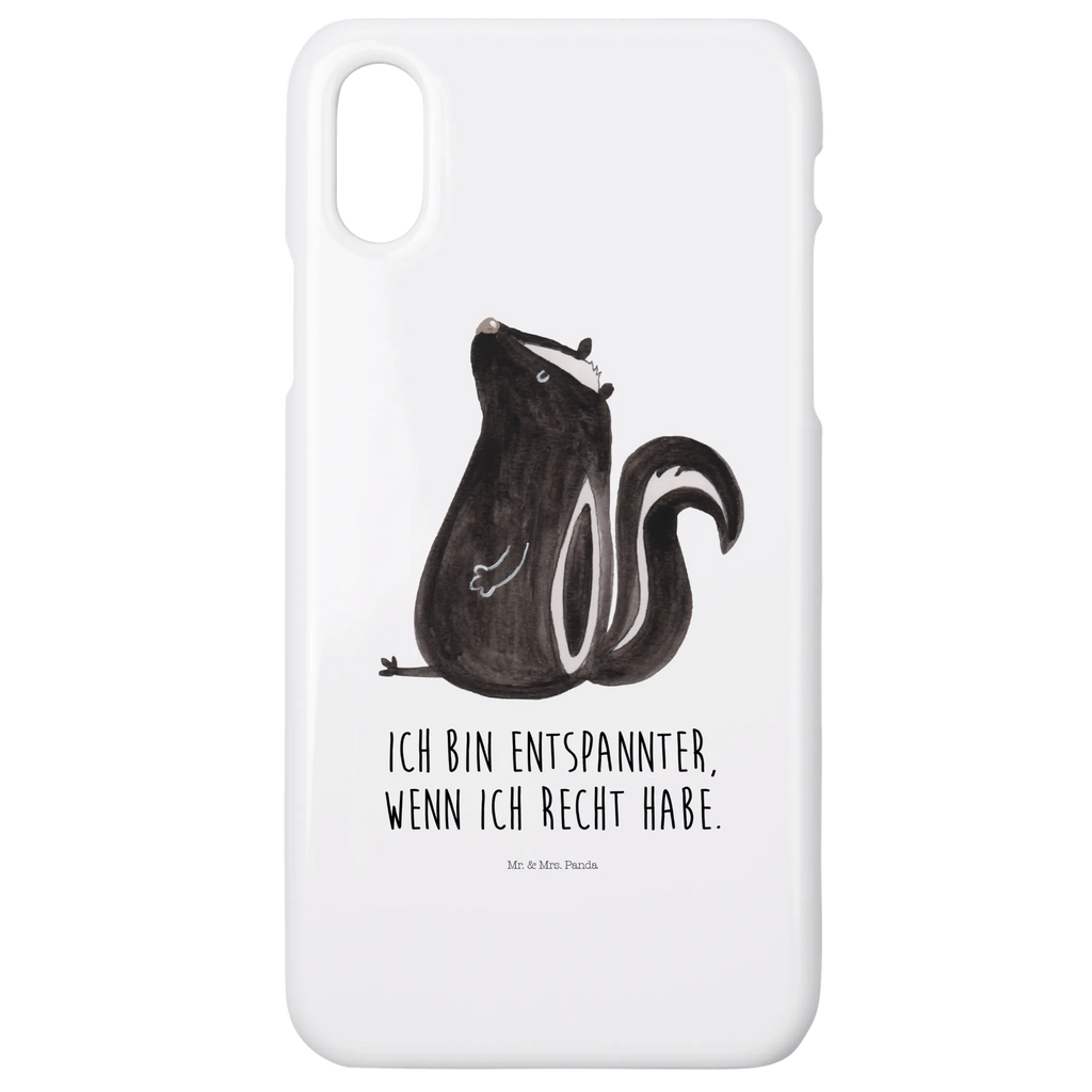 Handyhülle Stinktier Sitzen Handyhülle, Handycover, Cover, Handy, Hülle, Iphone 10, Iphone X, Stinktier, Skunk, Wildtier, Raubtier, Stinker, Stinki, Spruch, Büro, Recht, Besserwisser