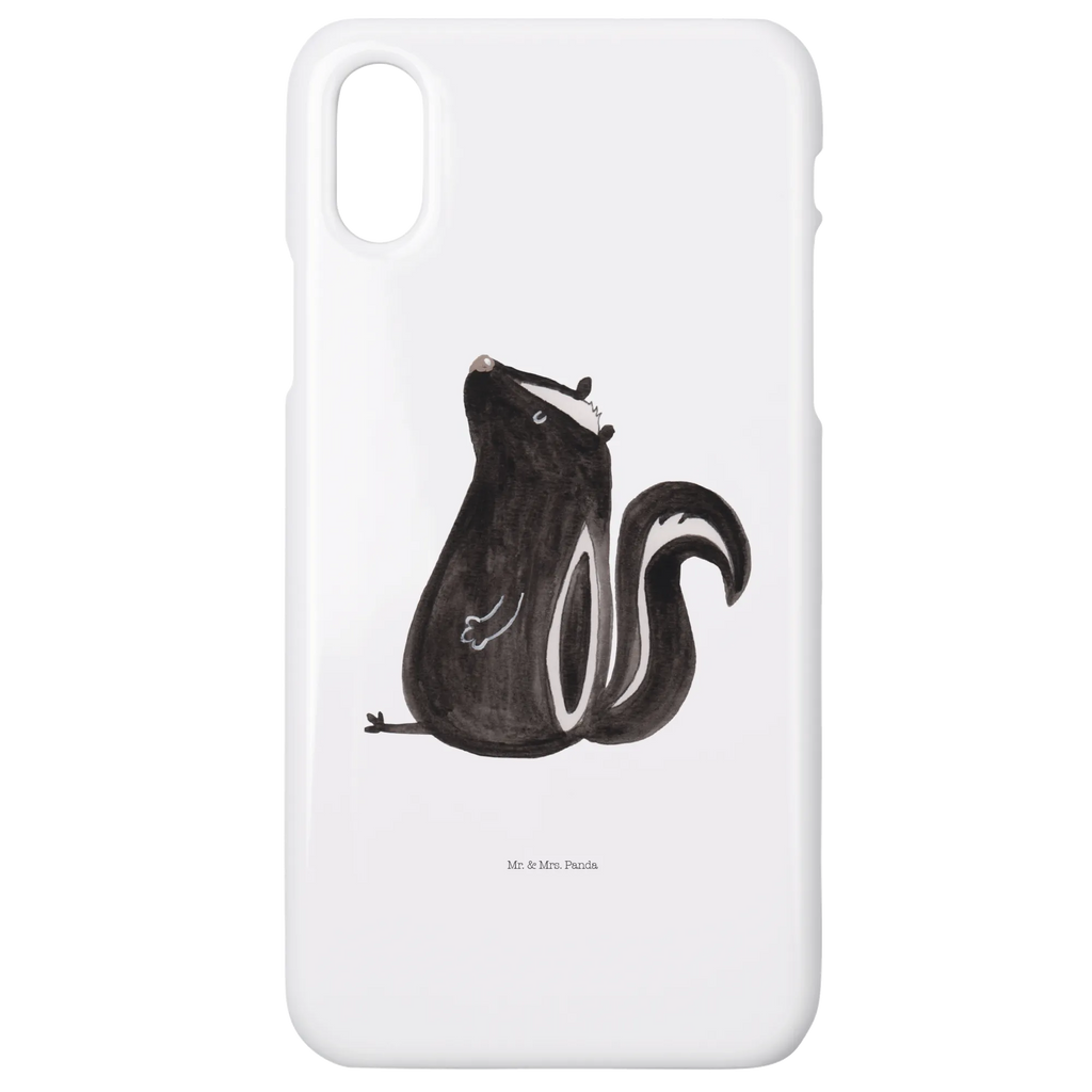 Handyhülle Stinktier Sitzen Handyhülle, Handycover, Cover, Handy, Hülle, Iphone 10, Iphone X, Stinktier, Skunk, Wildtier, Raubtier, Stinker, Stinki, Spruch, Büro, Recht, Besserwisser