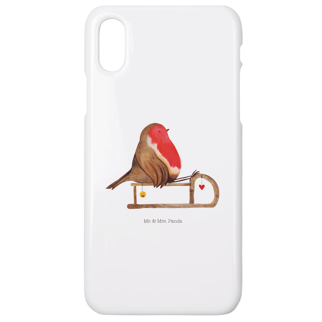 Handyhülle Rotkehlchen Schlitten Handyhülle, Handycover, Cover, Handy, Hülle, Iphone 10, Iphone X, Winter, Weihnachten, Weihnachtsdeko, Nikolaus, Advent, Heiligabend, Wintermotiv, Schlitten, Vogel