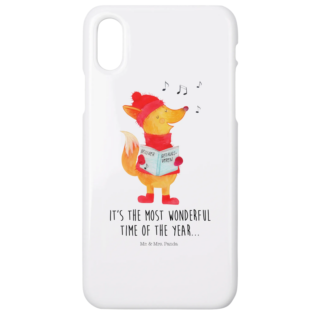 Handyhülle Fuchs Sänger Handyhülle, Handycover, Cover, Handy, Hülle, Iphone 10, Iphone X, Winter, Weihnachten, Weihnachtsdeko, Nikolaus, Advent, Heiligabend, Wintermotiv, Fuchs, Füchse, Sänger, Geschenk Sänger, Singen, Weihnachtslieder