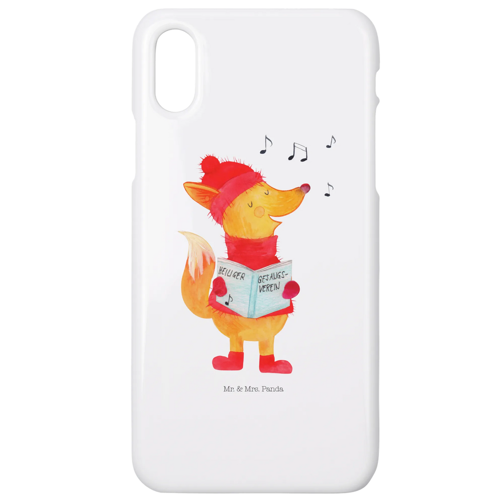 Handyhülle Fuchs Sänger Handyhülle, Handycover, Cover, Handy, Hülle, Iphone 10, Iphone X, Winter, Weihnachten, Weihnachtsdeko, Nikolaus, Advent, Heiligabend, Wintermotiv, Fuchs, Füchse, Sänger, Geschenk Sänger, Singen, Weihnachtslieder