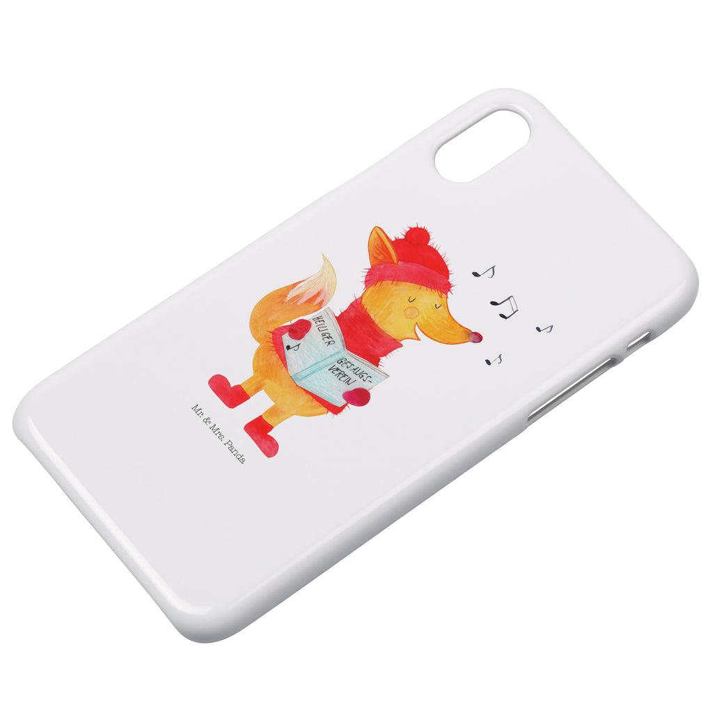 Handyhülle Fuchs Sänger Handyhülle, Handycover, Cover, Handy, Hülle, Iphone 10, Iphone X, Winter, Weihnachten, Weihnachtsdeko, Nikolaus, Advent, Heiligabend, Wintermotiv, Fuchs, Füchse, Sänger, Geschenk Sänger, Singen, Weihnachtslieder