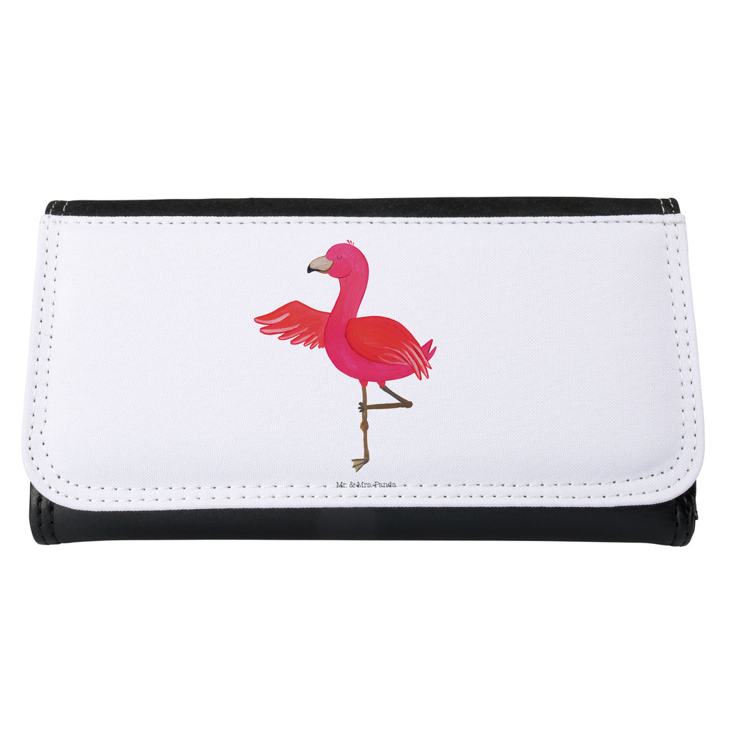 Damen Portemonnaie Flamingo Yoga Portemonnaie, Portemonee, Geldbörse, Damen, Groß, XXL, Geldbeutel, Portemonnaies, Flamingo, Vogel, Yoga, Namaste, Achtsamkeit, Yoga-Übung, Entspannung, Ärger, Aufregen, Tiefenentspannung