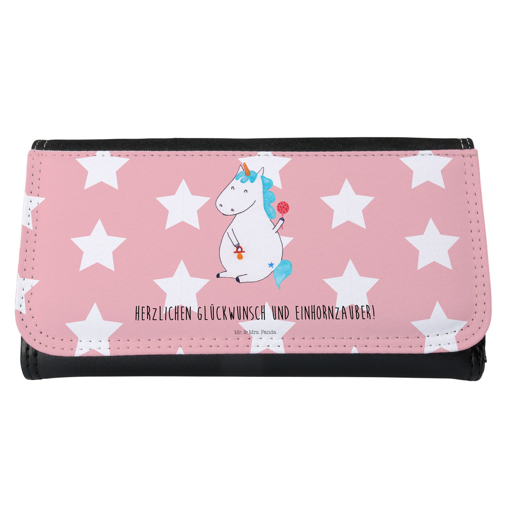 Damen Portemonnaie Einhorn Baby Portemonnaie, Portemonee, Geldbörse, Damen, Groß, XXL, Geldbeutel, Portemonnaies, Einhorn, Einhörner, Einhorn Deko, Pegasus, Unicorn, Mutter, Geburt, Geburtstag, erstes Kind, Baby, Babyglück, Nachwuchs, Eltern, Party, Kind, Schnuller