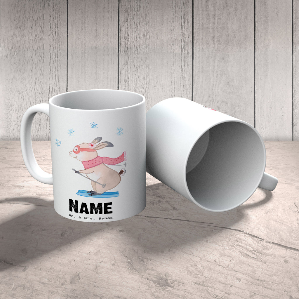 Personalisierte Tasse Skilehrerin mit Herz Personalisierte Tasse, Namenstasse, Wunschname, Personalisiert, Tasse, Namen, Drucken, Tasse mit Namen, Beruf, Ausbildung, Jubiläum, Abschied, Rente, Kollege, Kollegin, Geschenk, Schenken, Arbeitskollege, Mitarbeiter, Firma, Danke, Dankeschön