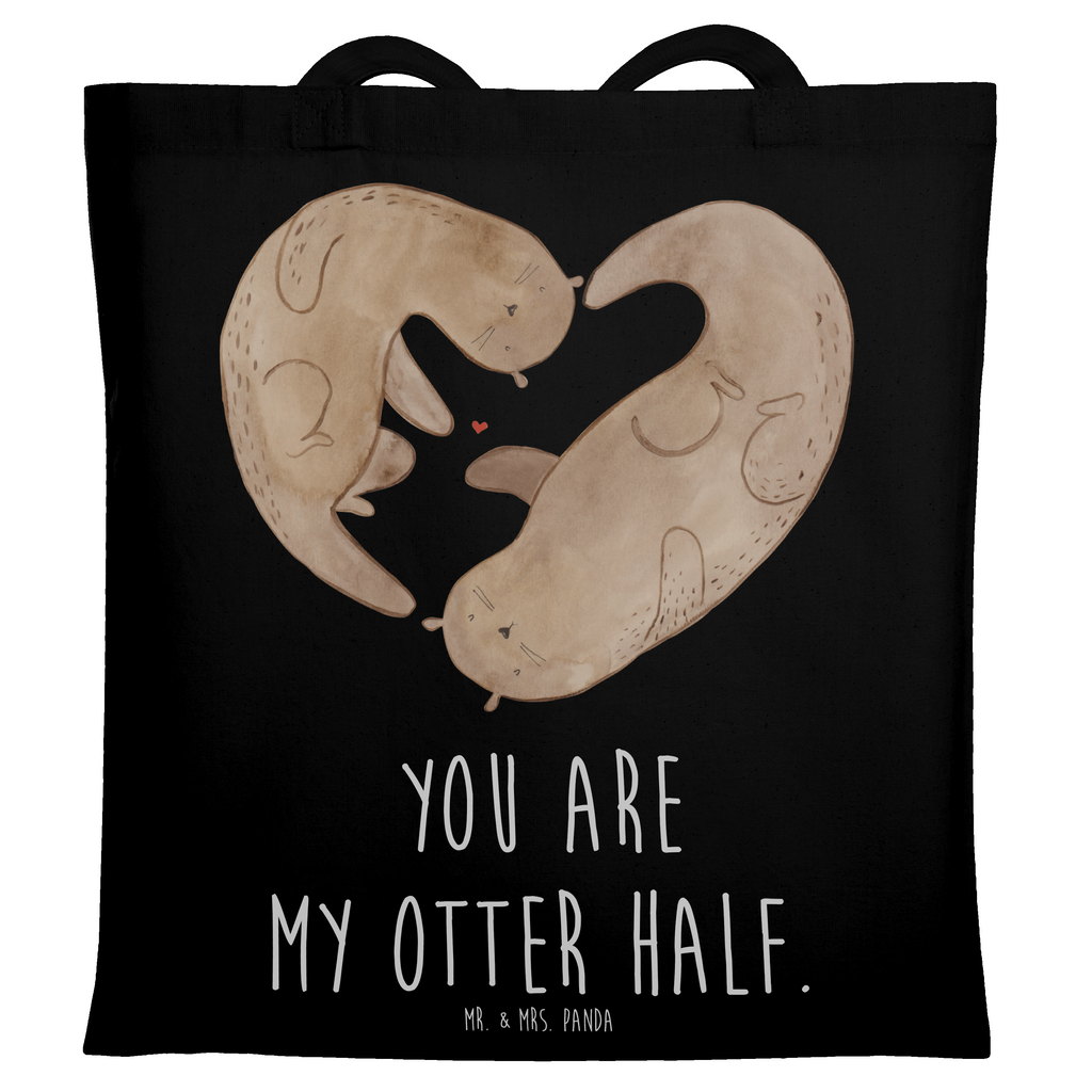 Tragetasche Otter Herz Beuteltasche, Beutel, Einkaufstasche, Jutebeutel, Stoffbeutel, Tasche, Shopper, Umhängetasche, Strandtasche, Schultertasche, Stofftasche, Tragetasche, Badetasche, Jutetasche, Einkaufstüte, Laptoptasche, Otter, Fischotter, Seeotter, Liebe, Herz, Liebesbeweis, Liebesgeschenk, Bessere Hälfte, Love you, Jahrestag, Hochzeitstag, Verlobung, gemeinsames Leben