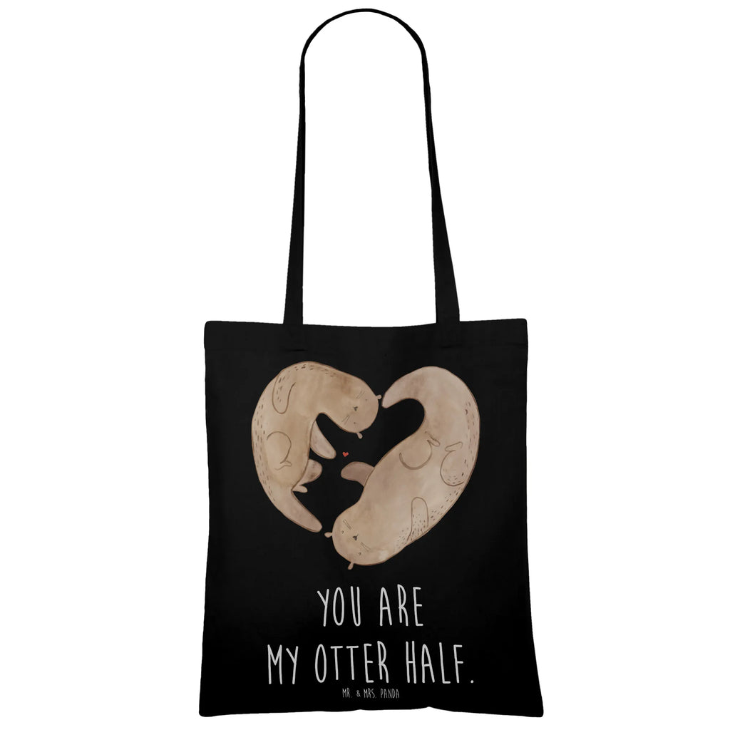 Tragetasche Otter Herz Beuteltasche, Beutel, Einkaufstasche, Jutebeutel, Stoffbeutel, Tasche, Shopper, Umhängetasche, Strandtasche, Schultertasche, Stofftasche, Tragetasche, Badetasche, Jutetasche, Einkaufstüte, Laptoptasche, Otter, Fischotter, Seeotter, Liebe, Herz, Liebesbeweis, Liebesgeschenk, Bessere Hälfte, Love you, Jahrestag, Hochzeitstag, Verlobung, gemeinsames Leben