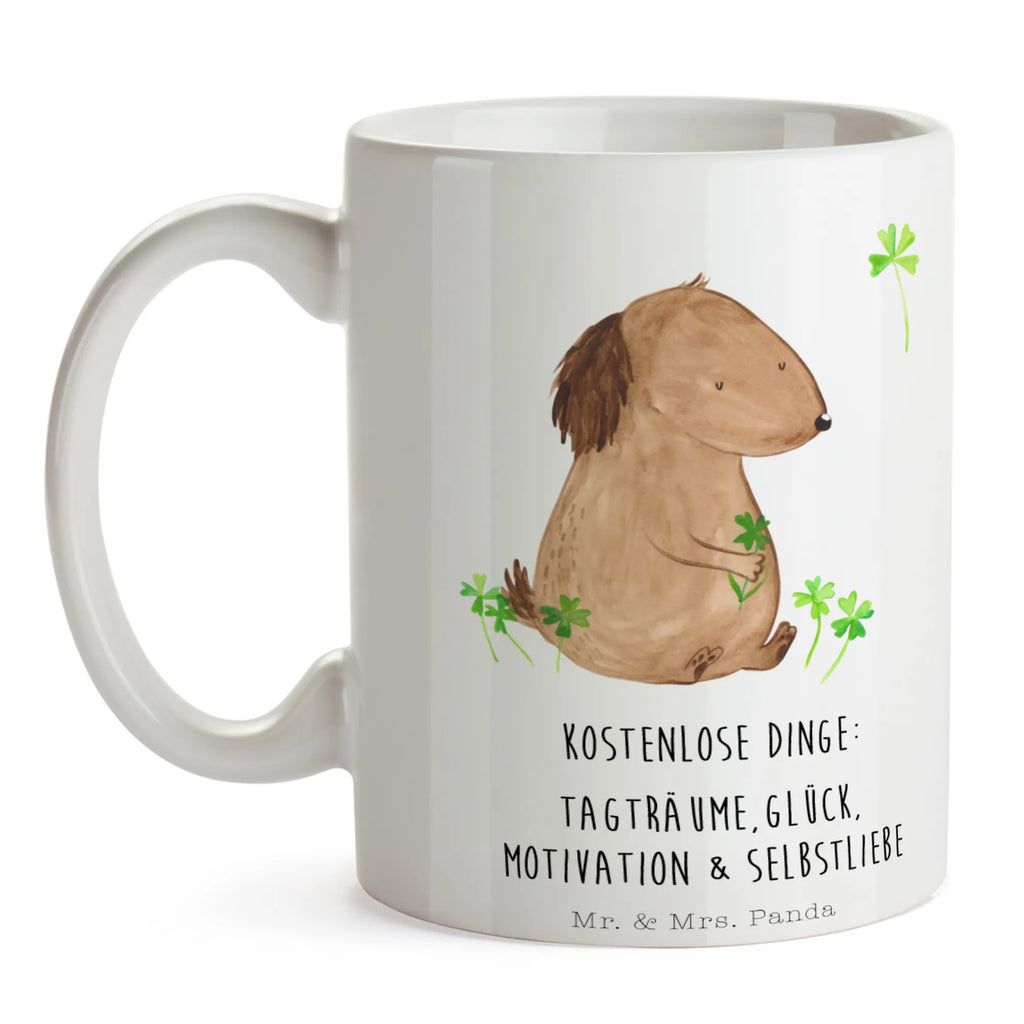 Tasse Hund Kleeblatt Tasse, Kaffeetasse, Teetasse, Becher, Kaffeebecher, Teebecher, Keramiktasse, Porzellantasse, Büro Tasse, Geschenk Tasse, Tasse Sprüche, Tasse Motive, Kaffeetassen, Tasse bedrucken, Designer Tasse, Cappuccino Tassen, Schöne Teetassen, Hund, Hundemotiv, Haustier, Hunderasse, Tierliebhaber, Hundebesitzer, Sprüche, Kleeblatt, Glück, Tagträume, Motivation, Neuanfang, Geschenk, Glücksbringer, Selbstliebe, Achtsamkeit