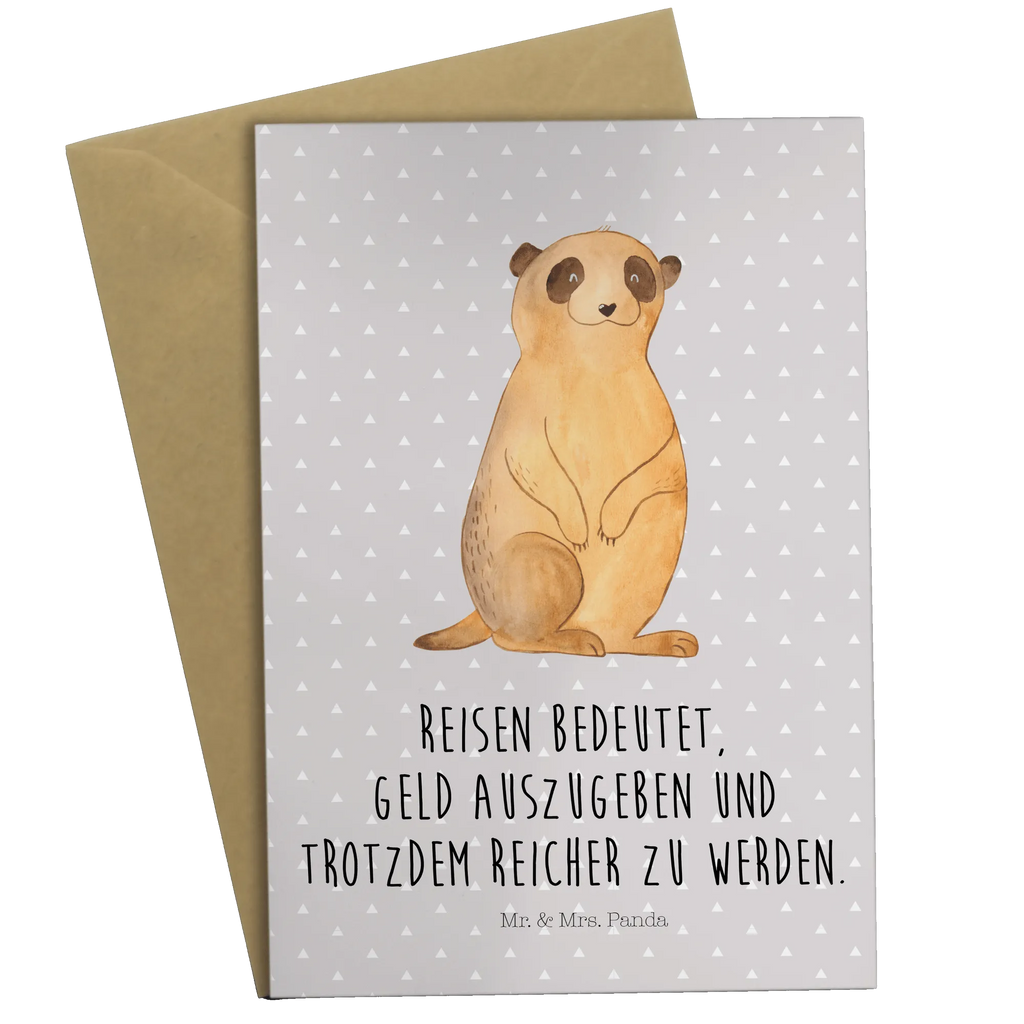 Grußkarte Erdmännchen Grußkarte, Klappkarte, Einladungskarte, Glückwunschkarte, Hochzeitskarte, Geburtstagskarte, Karte, Ansichtskarten, Afrika, Wildtiere, Erdmännchen, Reisen, Spruch, Weltreise, Afrikareise, Roadtrip, Traveling