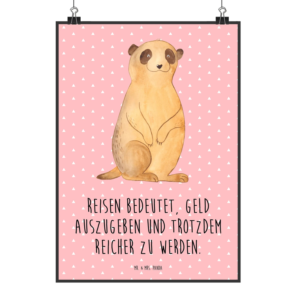 Poster Erdmännchen Poster, Wandposter, Bild, Wanddeko, Küchenposter, Kinderposter, Wanddeko Bild, Raumdekoration, Wanddekoration, Handgemaltes Poster, Mr. & Mrs. Panda Poster, Designposter, Kunstdruck, Posterdruck, Afrika, Wildtiere, Erdmännchen, Reisen, Spruch, Weltreise, Afrikareise, Roadtrip, Traveling