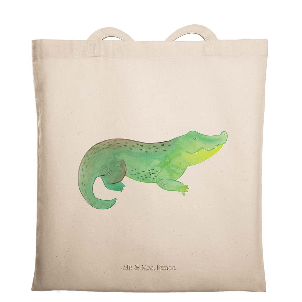 Tragetasche Krokodil Beuteltasche, Beutel, Einkaufstasche, Jutebeutel, Stoffbeutel, Tasche, Shopper, Umhängetasche, Strandtasche, Schultertasche, Stofftasche, Tragetasche, Badetasche, Jutetasche, Einkaufstüte, Laptoptasche, Meerestiere, Meer, Urlaub, Krokodil, Krokodile, verrückt sein, spontan sein, Abenteuerlust, Reiselust, Freundin, beste Freundin, Lieblingsmensch