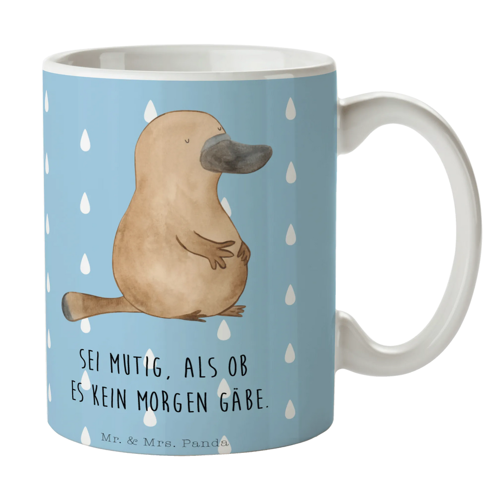 Tasse Schnabeltier mutig Tasse, Kaffeetasse, Teetasse, Becher, Kaffeebecher, Teebecher, Keramiktasse, Porzellantasse, Büro Tasse, Geschenk Tasse, Tasse Sprüche, Tasse Motive, Kaffeetassen, Tasse bedrucken, Designer Tasse, Cappuccino Tassen, Schöne Teetassen, Meerestiere, Meer, Urlaub, Schnabeltier, Mut, mutig, Lebensweisheit, Schnabeltiere, Motivation, Training, Büro, Arbeit, Neuanfang, Neustart, Weltreise, Raodtrip