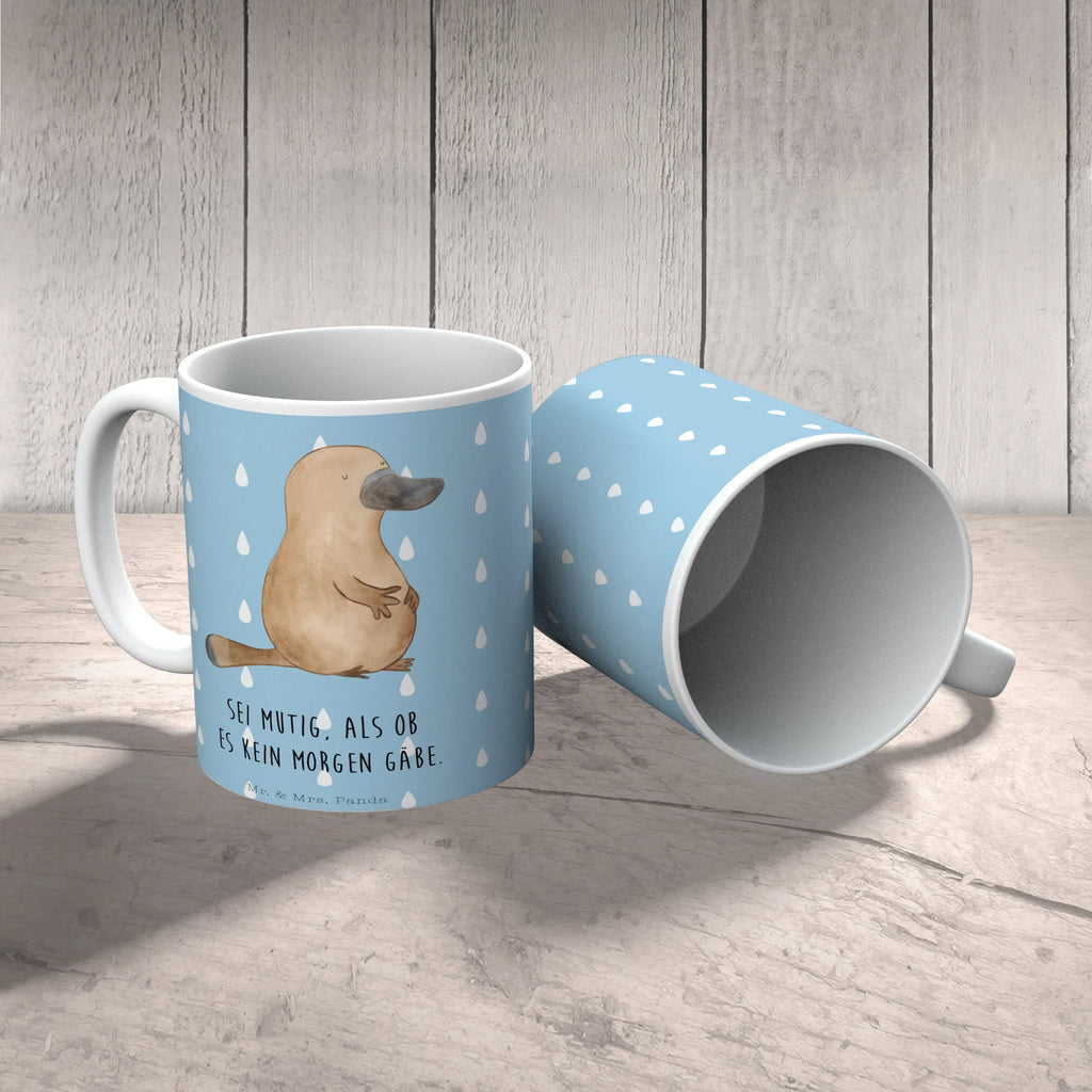 Tasse Schnabeltier mutig Tasse, Kaffeetasse, Teetasse, Becher, Kaffeebecher, Teebecher, Keramiktasse, Porzellantasse, Büro Tasse, Geschenk Tasse, Tasse Sprüche, Tasse Motive, Kaffeetassen, Tasse bedrucken, Designer Tasse, Cappuccino Tassen, Schöne Teetassen, Meerestiere, Meer, Urlaub, Schnabeltier, Mut, mutig, Lebensweisheit, Schnabeltiere, Motivation, Training, Büro, Arbeit, Neuanfang, Neustart, Weltreise, Raodtrip