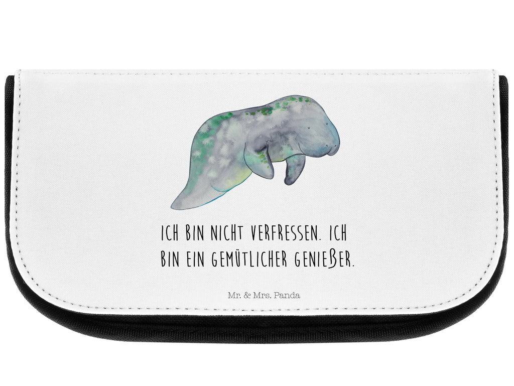 Cosmetics bag manatee Relax Kosmetikbeutel, Kulturtasche, Kulturbeutel, Schminktasche, Make-Up Tasche, Kosmetiktasche, Beauty Bag, Kosmetiktasche Damen, Make Up Tasche, Kosmetik Tasche, Kosmetiktasche Klein, Kleine Kosmetiktasche, Schminktasche Klein, Kosmetiktasche Mit Fächern, Schminktäschen, Schminke Tasche, Kosmetiktaschen Damen, Beauty Case, Schmink Täschchen, Meerestiere, Meer, Urlaub, Seekuh, Seekühe, Diät, Abnehmen, Zucker, Diätwahn, Essen, Süßigkeiten