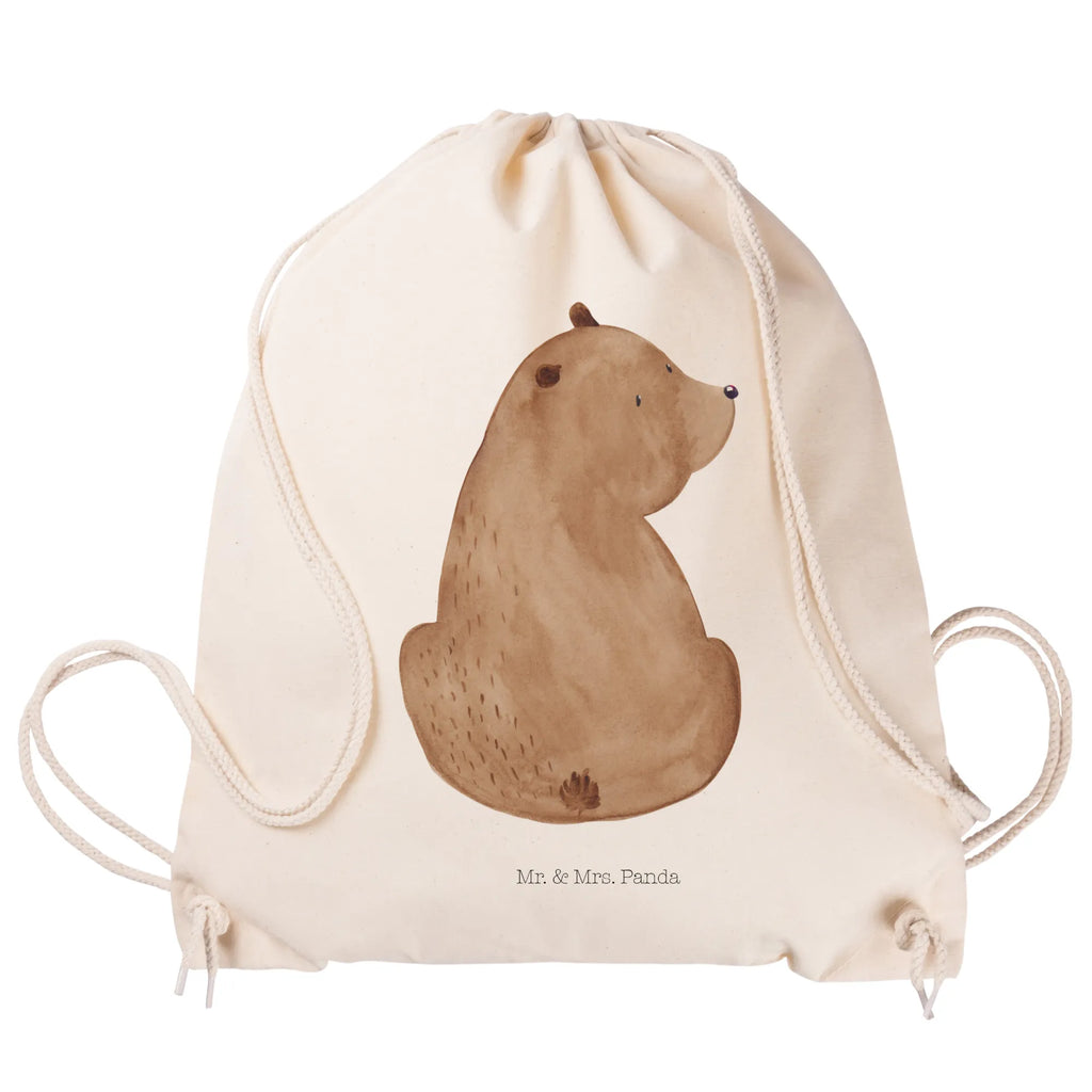 Sportbeutel Bär Schulterblick Sportbeutel, Turnbeutel, Beutel, Sporttasche, Tasche, Stoffbeutel, Sportbeutel Kinder, Gymsack, Beutel Rucksack, Kleine Sporttasche, Sportzubehör, Turnbeutel Baumwolle, Bär, Teddy, Teddybär, Selbstachtung, Weltansicht, Motivation, Bären, Bärenliebe, Weisheit