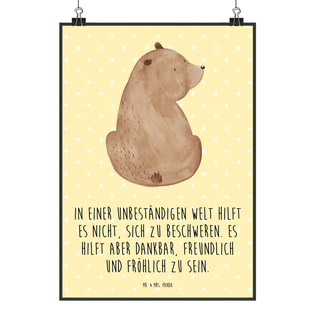 Poster Bär Schulterblick Poster, Wandposter, Bild, Wanddeko, Küchenposter, Kinderposter, Wanddeko Bild, Raumdekoration, Wanddekoration, Handgemaltes Poster, Mr. & Mrs. Panda Poster, Designposter, Kunstdruck, Posterdruck, Bär, Teddy, Teddybär, Selbstachtung, Weltansicht, Motivation, Bären, Bärenliebe, Weisheit