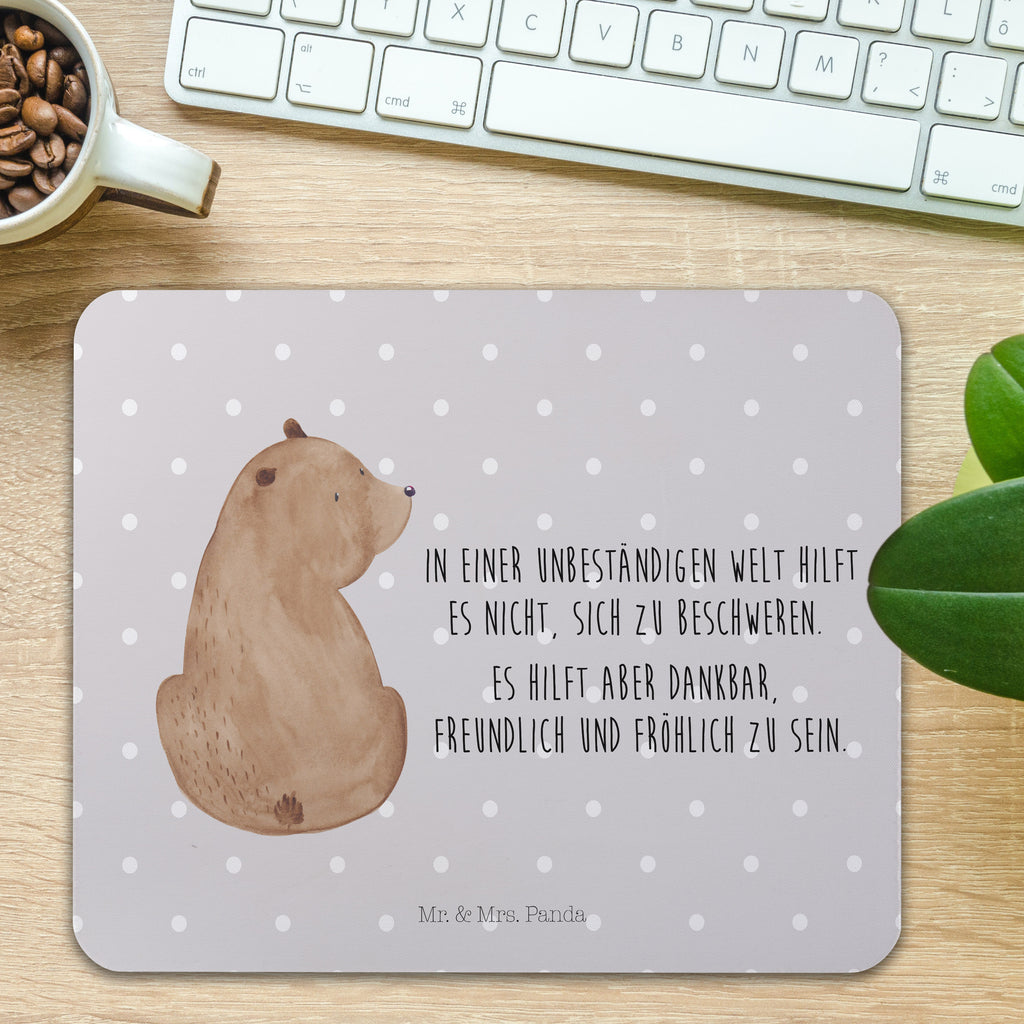 Mauspad Bär Schulterblick Mousepad, Computer zubehör, Büroausstattung, PC Zubehör, Arbeitszimmer, Mauspad, Einzigartiges Mauspad, Designer Mauspad, Mausunterlage, Mauspad Büro, Bär, Teddy, Teddybär, Selbstachtung, Weltansicht, Motivation, Bären, Bärenliebe, Weisheit