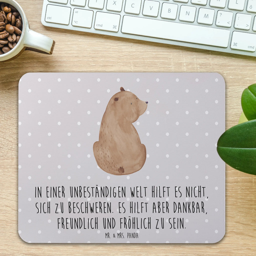 Mauspad Bär Schulterblick Mousepad, Computer zubehör, Büroausstattung, PC Zubehör, Arbeitszimmer, Mauspad, Einzigartiges Mauspad, Designer Mauspad, Mausunterlage, Mauspad Büro, Bär, Teddy, Teddybär, Selbstachtung, Weltansicht, Motivation, Bären, Bärenliebe, Weisheit