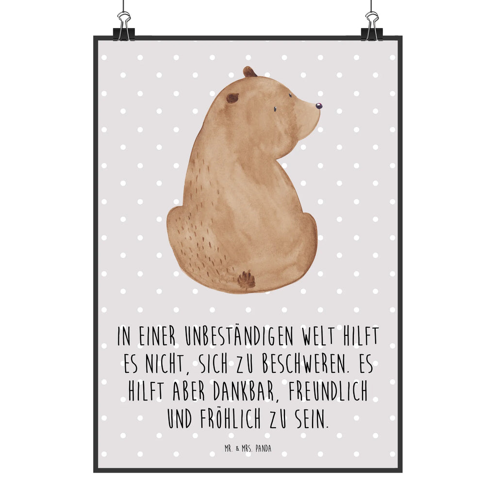 Poster Bär Schulterblick Poster, Wandposter, Bild, Wanddeko, Küchenposter, Kinderposter, Wanddeko Bild, Raumdekoration, Wanddekoration, Handgemaltes Poster, Mr. & Mrs. Panda Poster, Designposter, Kunstdruck, Posterdruck, Bär, Teddy, Teddybär, Selbstachtung, Weltansicht, Motivation, Bären, Bärenliebe, Weisheit