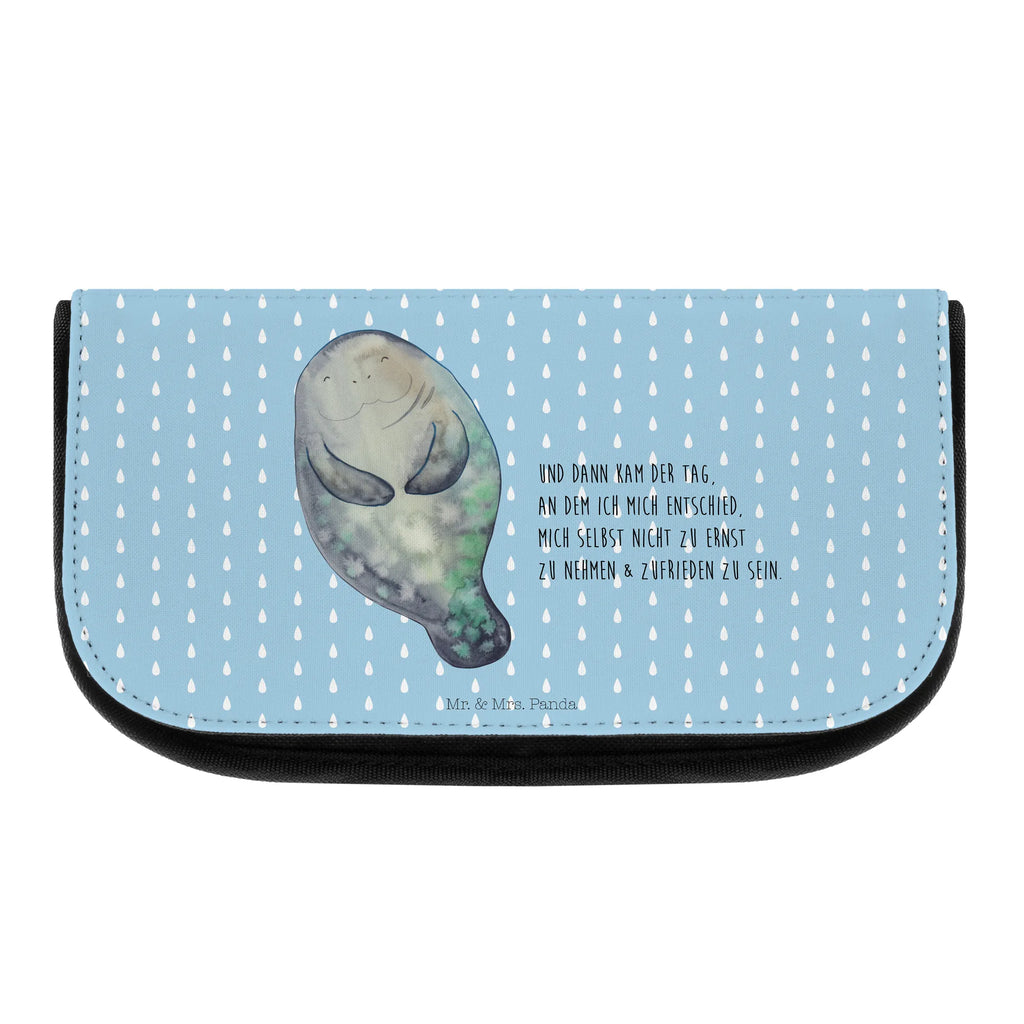 Cosmetics bag manatee happy Kosmetikbeutel, Kulturtasche, Kulturbeutel, Schminktasche, Make-Up Tasche, Kosmetiktasche, Beauty Bag, Kosmetiktasche Damen, Make Up Tasche, Kosmetik Tasche, Kosmetiktasche Klein, Kleine Kosmetiktasche, Schminktasche Klein, Kosmetiktasche Mit Fächern, Schminktäschen, Schminke Tasche, Kosmetiktaschen Damen, Beauty Case, Schmink Täschchen, Meerestiere, Meer, Urlaub, Seekuh, Seekühe, Selbstliebe, Respekt, Neuanfang, Neustart, Achtsamkeit, Zufrieden, Liebeskummer, Freundin