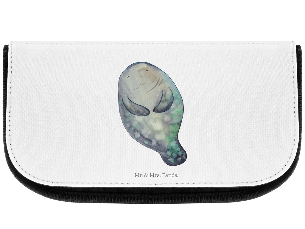 Cosmetics bag manatee happy Kosmetikbeutel, Kulturtasche, Kulturbeutel, Schminktasche, Make-Up Tasche, Kosmetiktasche, Beauty Bag, Kosmetiktasche Damen, Make Up Tasche, Kosmetik Tasche, Kosmetiktasche Klein, Kleine Kosmetiktasche, Schminktasche Klein, Kosmetiktasche Mit Fächern, Schminktäschen, Schminke Tasche, Kosmetiktaschen Damen, Beauty Case, Schmink Täschchen, Meerestiere, Meer, Urlaub, Seekuh, Seekühe, Selbstliebe, Respekt, Neuanfang, Neustart, Achtsamkeit, Zufrieden, Liebeskummer, Freundin