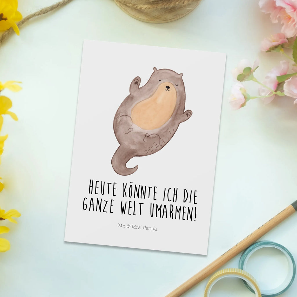 Postkarte Otter Umarmen Postkarte, Karte, Geschenkkarte, Grußkarte, Einladung, Ansichtskarte, Geburtstagskarte, Einladungskarte, Dankeskarte, Ansichtskarten, Einladung Geburtstag, Einladungskarten Geburtstag, Otter, Fischotter, Seeotter, Otter Seeotter See Otter