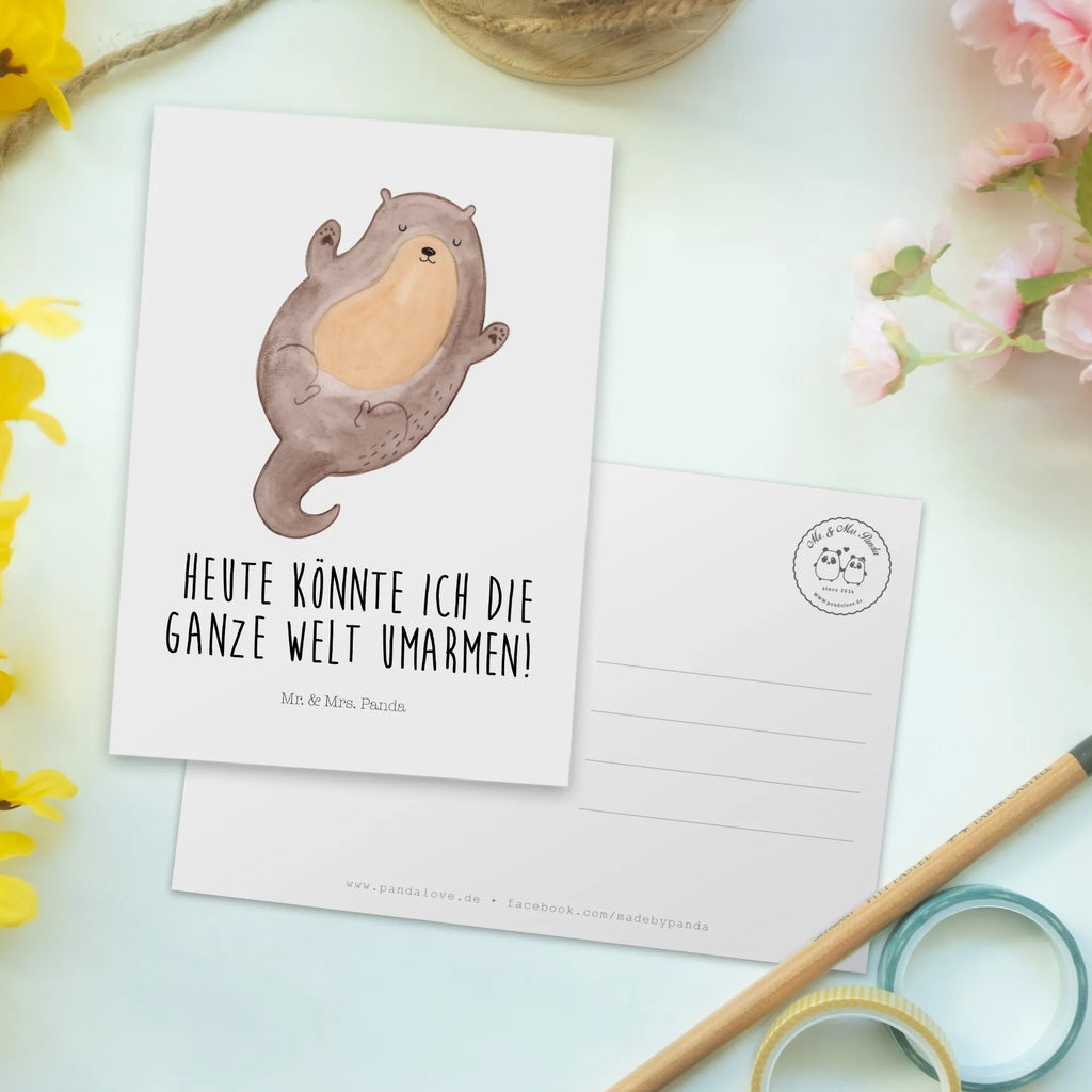 Postkarte Otter Umarmen Postkarte, Karte, Geschenkkarte, Grußkarte, Einladung, Ansichtskarte, Geburtstagskarte, Einladungskarte, Dankeskarte, Ansichtskarten, Einladung Geburtstag, Einladungskarten Geburtstag, Otter, Fischotter, Seeotter, Otter Seeotter See Otter