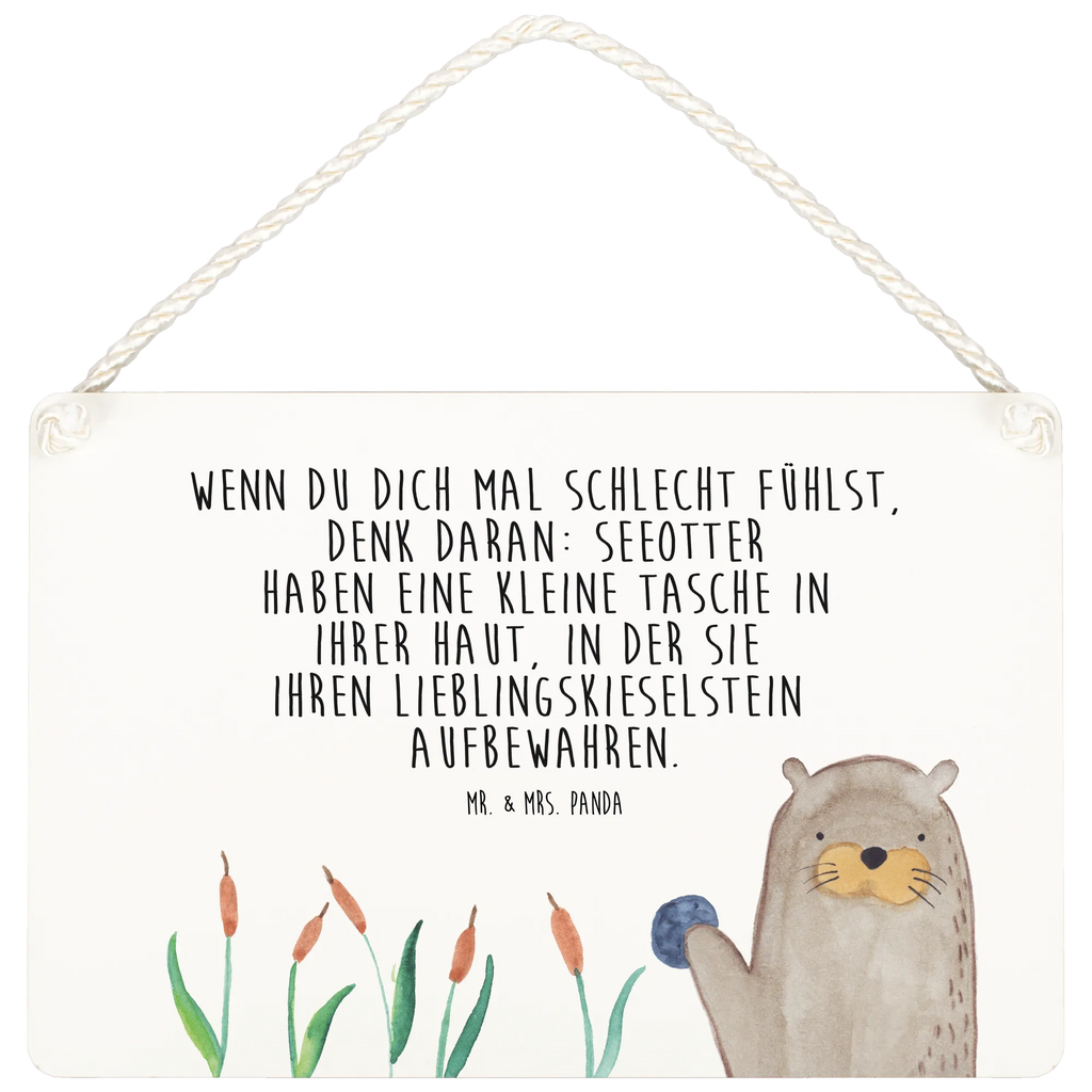 Deko Schild Otter Stein Dekoschild, Deko Schild, Schild, Tür Schild, Türschild, Holzschild, Wandschild, Wanddeko, Otter, Fischotter, Seeotter, Otter Seeotter See Otter