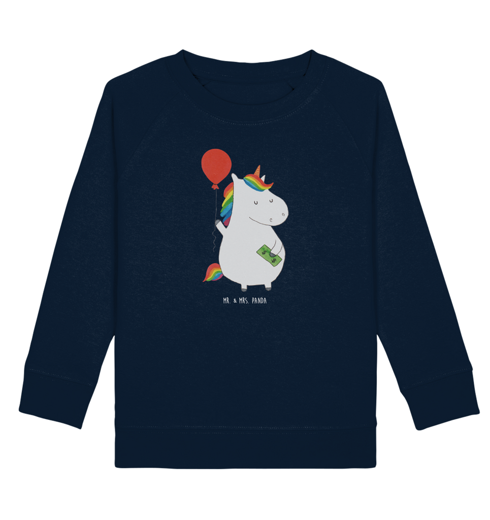 Organic Kinder Pullover Einhorn Luftballon Kinder Pullover, Kinder Sweatshirt, Jungen, Mädchen, Einhorn, Einhörner, Einhorn Deko, Pegasus, Unicorn, Luftballon, Geld, Lebenslust, Freude, Geschenk, Freundin