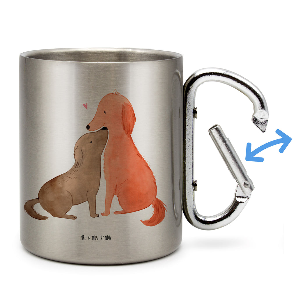 Edelstahlbecher Hunde Liebe Edelstahltasse, Karabiner, Edelstahlbecher, Outdoor, Camping, Tasse, Becher, Hund, Hundemotiv, Haustier, Hunderasse, Tierliebhaber, Hundebesitzer, Sprüche, Liebe, Hund. Hunde, Kuss, Vertrauen, Kuscheln, Herz