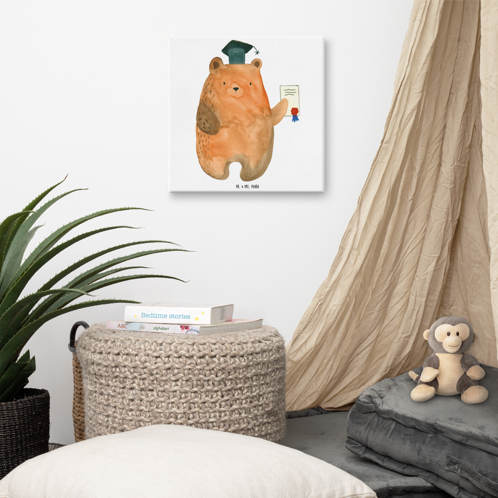 Leinwand Bild Bär Prüfung Leinwand, Bild, Kunstdruck, Wanddeko, Dekoration, Bär, Teddy, Teddybär, Abitur, Prüfungen, Prüfung bestanden, Abschluss, Zeugnis, Abschlusszeugnis