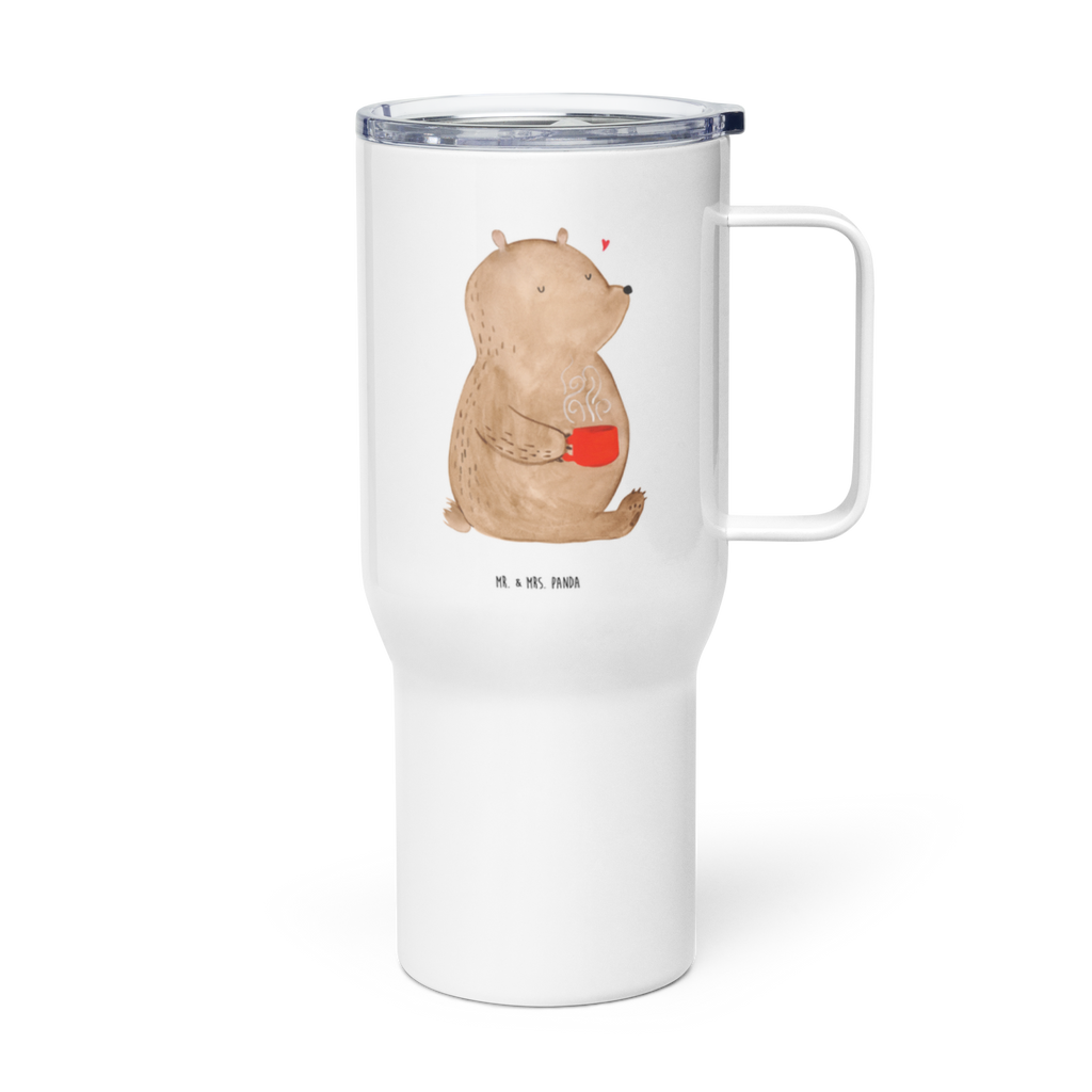 XXL Thermobecher Bär Kaffee Thermobecher, XL Thermobecher, Reisebecher, XL Reisetasse, Großer Thermobecher, Autobecher, Jumbo Becher, Bär, Teddy, Teddybär, Kaffee, Coffee, Bären, guten Morgen, Morgenroutine, Welt erobern, Welt retten, Motivation