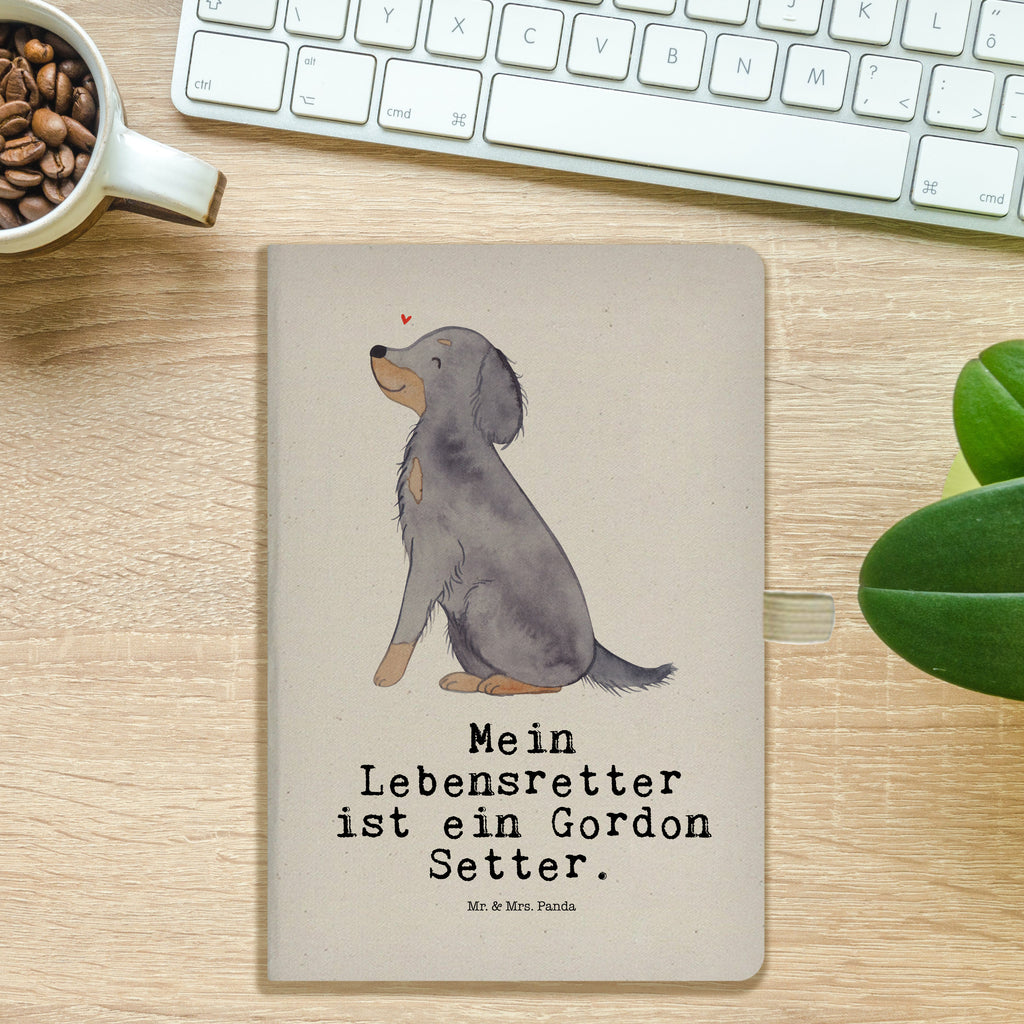 Baumwoll Notizbuch Gordon Setter Lebensretter Notizen, Eintragebuch, Tagebuch, Notizblock, Adressbuch, Journal, Kladde, Skizzenbuch, Notizheft, Schreibbuch, Schreibheft, Hund, Hunderasse, Rassehund, Hundebesitzer, Geschenk, Tierfreund, Schenken, Welpe, Gordon Shetter, Jagdhund