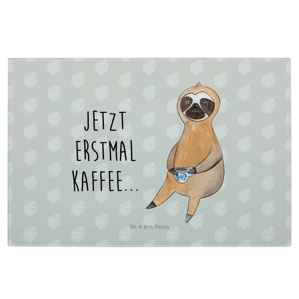 Glasschneidebrett Faultier Kaffee Glasschneidebrett, Schneidebrett, Faultier, Faultier Geschenk, Faultier Deko, Faultiere, faul, Lieblingstier, Kaffee, erster Kaffee, Morgenmuffel, Frühaufsteher, Kaffeetasse, Genießer, Coffee, Kaffeegetränk