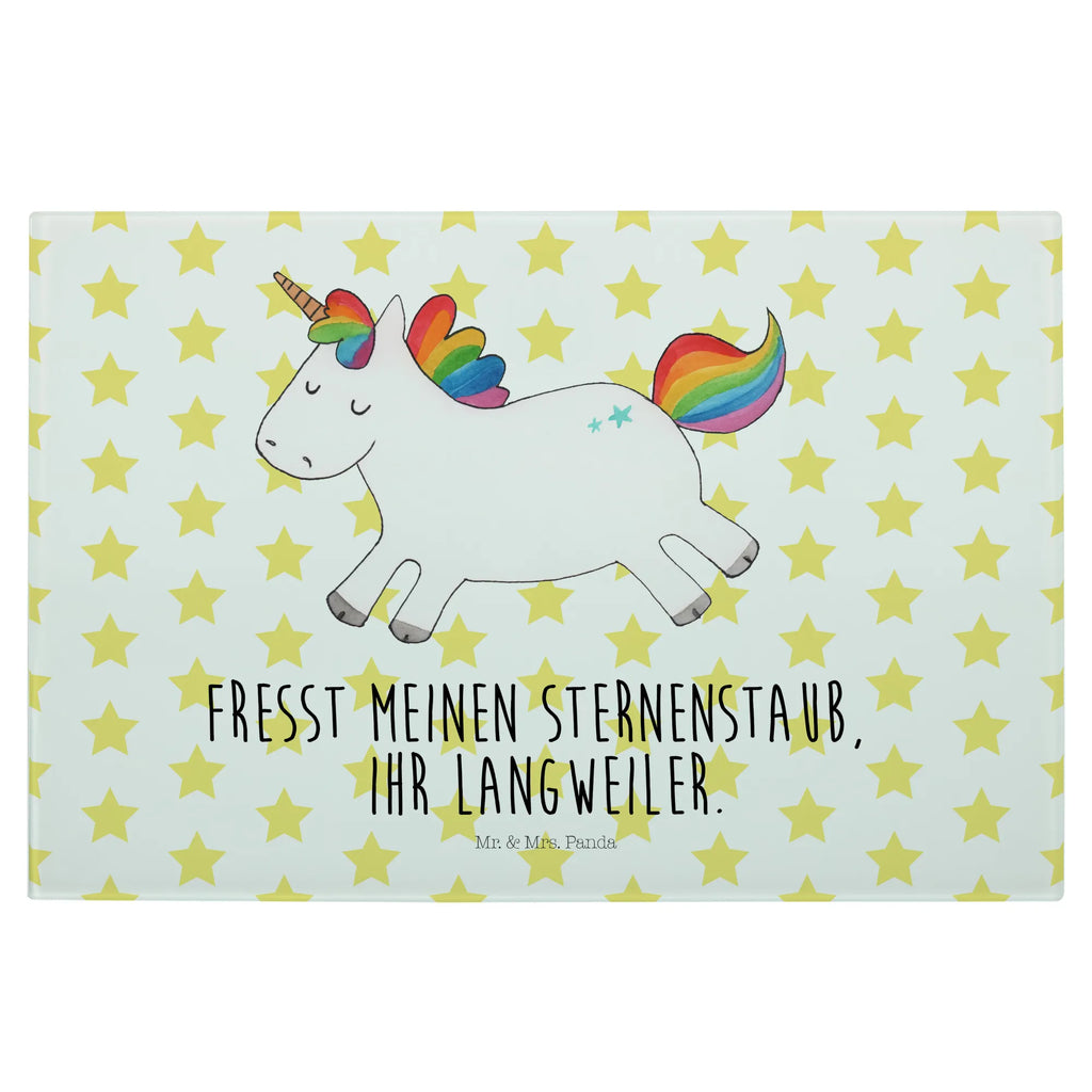 Glasschneidebrett Einhorn Happy Glasschneidebrett, Schneidebrett, Einhorn, Einhörner, Einhorn Deko, Unicorn, glücklich, fröhlich, Spaß, Freude, Lebensfreude, witzig, spannend, Lächeln, Lachen