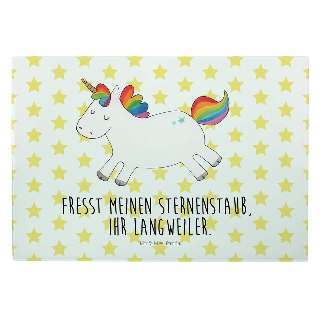 Glasschneidebrett Einhorn Happy Glasschneidebrett, Schneidebrett, Einhorn, Einhörner, Einhorn Deko, Unicorn, glücklich, fröhlich, Spaß, Freude, Lebensfreude, witzig, spannend, Lächeln, Lachen