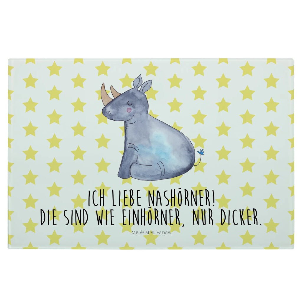 Glasschneidebrett Einhorn Nashorn Glasschneidebrett, Schneidebrett, Einhorn, Einhörner, Einhorn Deko, Unicorn, Regenbogen, witzig, lustig, Zoo, Glitzer, Einhornpower, Erwachsenwerden, Nashorn, Nashörner